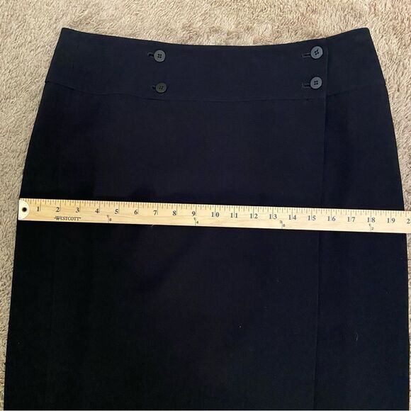 Liz Claiborne Black Maxi Wrap Skirt size 12 Capsule Wardrobe Classic Minimalist - Picture 9 of 10